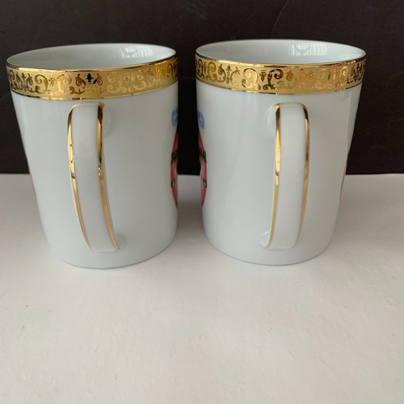 SET OF 4 GOLD BUFFET ROYAL GALLERY 1991 HOLIDAYS FABERGE EGG CUPS MUGS NOT USED - Picture 8 of 11